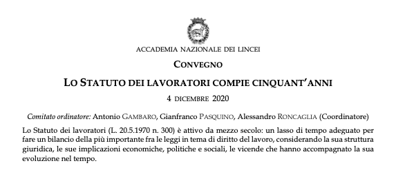 Lo Statuto dei lavoratori compie cinquant'anni